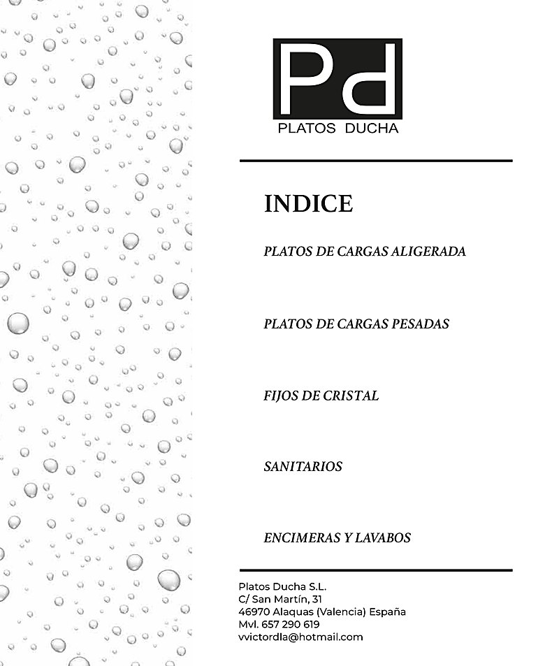 Catálogo de platos de ducha